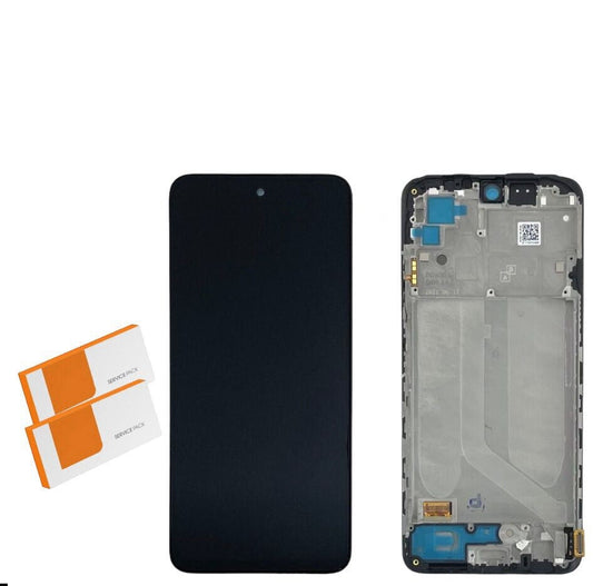 LCD DISPAY XIAOMI REDMI NOTE 10 4G CON FRAME BLACK SERVICE PACK