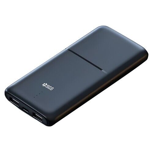 SGS PWRBK10000BK Powerbank Dual USB Tipo-C e 2 USB A 10000mAh Nero