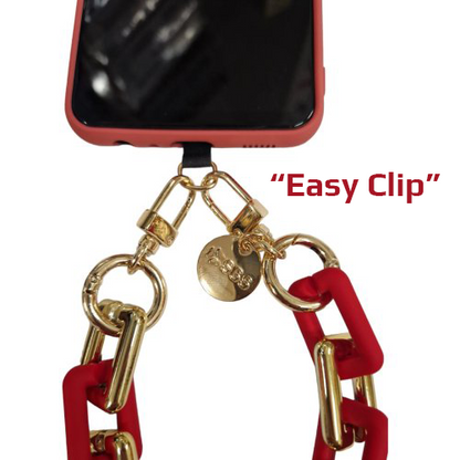 Bracciale 30 cm Pietre Rotonde Beige Marrone Per Smartphone