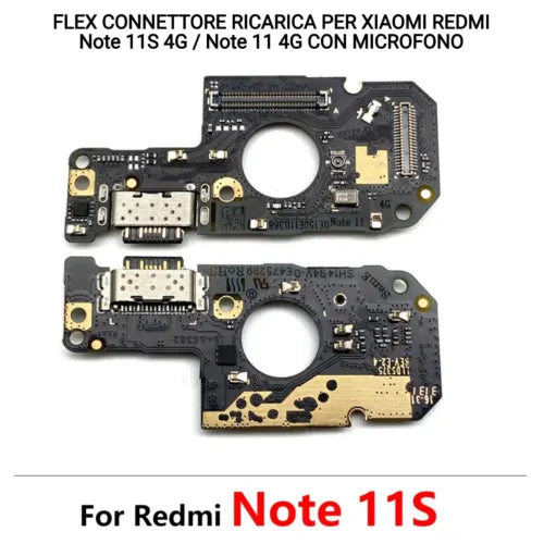 FLEX CONNETTORE RICARICA PER XIAOMI REDMI Note 11S 4G 2201117SY con MICROFONO