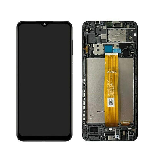 DISPLAY LCD PER SAMSUNG A125F A127F A12 NERO CON FRAME (VER. SM-A125F REV 0.1 - CDOT)