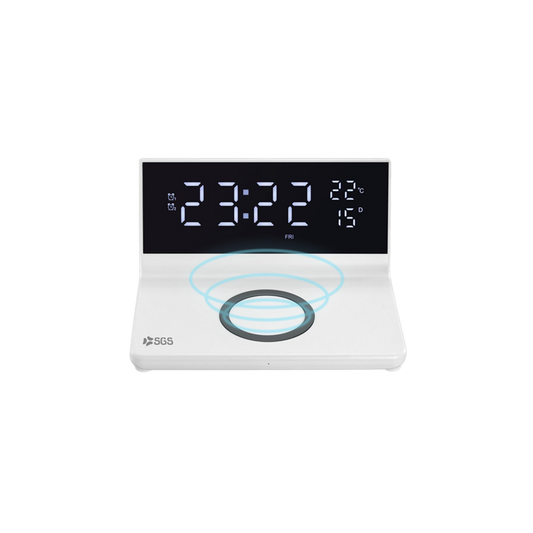 SGS SCLOCK Sveglia Orologio Digitale ricarica Wireless 15W Black