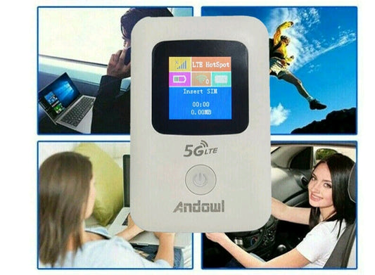 MINI ROUTER WIFI MODEM 5G/4G LTE ANDOWL Q-A214 WIRELESS PORTATILE HOT SPOT SIM
